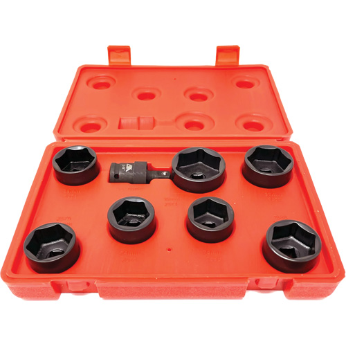 8 Pc. Extra-Low-Profile Oil Filter Socket Set Oxymax Inc