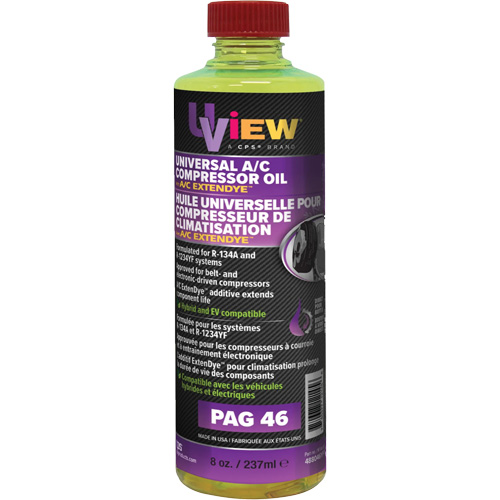 Huile universelle PAG 46 avec ExtenDye pour syst&egrave;me de climatisation, 237 ml, Bouteille Oxymax Inc