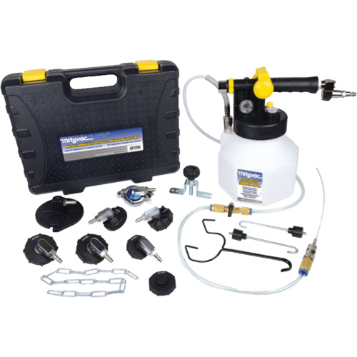 Trousse de purge de freins sous pression avec sept adaptateurs Oxymax Inc