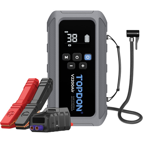 V2200Air 2-in-1 2200 Peak Amp Jump Starter & Tire Inflator Oxymax Inc