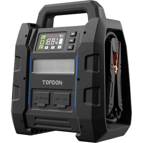 V4500 2-en-1: d&eacute;marreur de secours de 4500 A de pointe, batterie & testeur de syst&egrave;me Oxymax Inc
