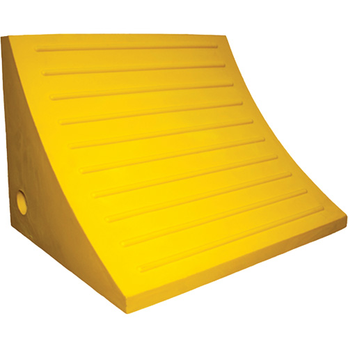 Wheel Chock, Polyurethane, Yellow, 15-1/4" W x 12-1/8" D x 10-3/4" H Oxymax Inc
