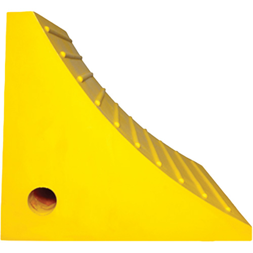 Wheel Chock, Polyurethane, Yellow, 15-1/4" W x 12-1/8" D x 10-3/4" H Oxymax Inc
