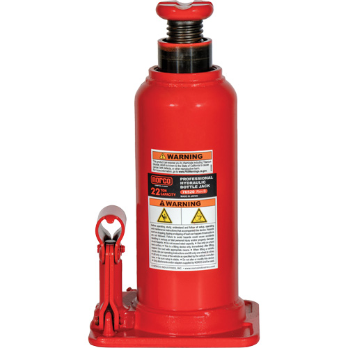 Professional Hydraulic Bottle Jack, 22 Ton(s), 20-49/250" Raised Height Oxymax Inc
