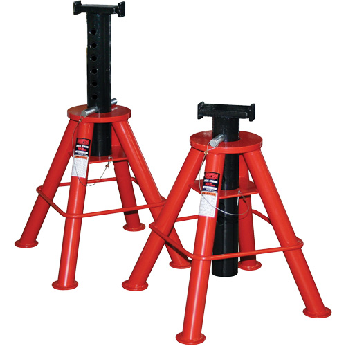High Height Jack Stand, Locking Pin, 10 Tons Capacity, 28" - 47" H Oxymax Inc