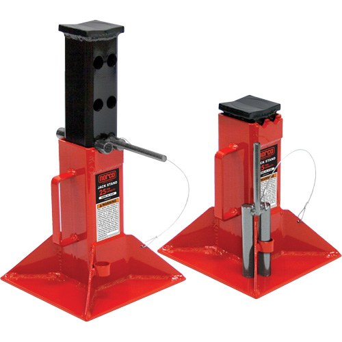 Jack Stand, Locking Pin, 25 tons Capacity, 12" - 20" H Oxymax Inc