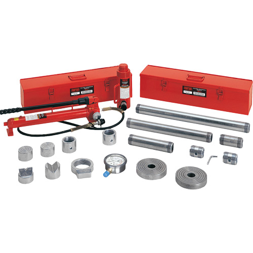 Trousse de r&eacute;paration pour collision et entretien, capacit&eacute; 20 tonnes, avec adaptateurs forg&eacute;s Oxymax Inc