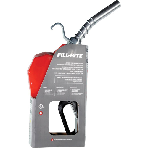 Red Automatic Gasoline Spout Nozzle Oxymax Inc
