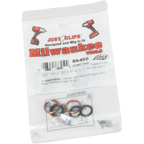 1/2" Clips & O-Rings Set for Milwaukee Oxymax Inc