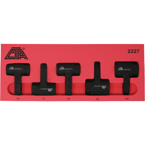 Exhaust Gas Sensor Socket Set, 5 Pieces, 1/2" Drive Size Oxymax Inc