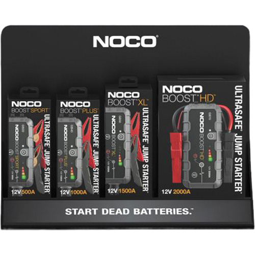 Pr&eacute;sentoir de comptoir en acrylique de 4 mm pour d&eacute;marreurs dappoint NOCO Oxymax Inc
