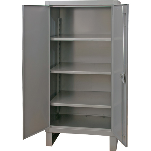 Armoire tr&egrave;s robuste, Acier, 3 Tablettes, 66" h x 36" la x 24" P, Gris Oxymax Inc