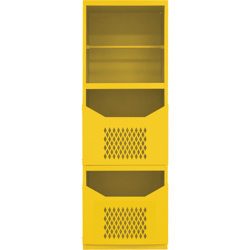 Spill Control Cabinet, 1 Shelves, 72" H x 24" W x 24" D, Steel, Yellow Oxymax Inc