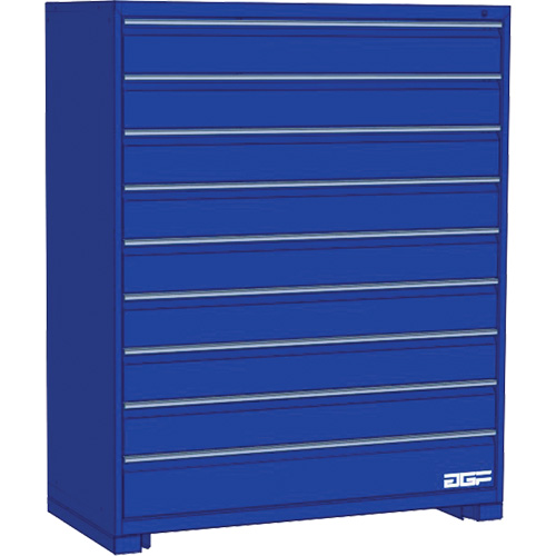 Armoire &agrave; tiroirs modulaire, 9 tiroirs, 24" la x 28" p x 60" h, Bleu Oxymax Inc
