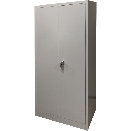 Storage Cabinet, Steel, 4 Shelves, 66" H x 30" W x 15" D, Grey Oxymax Inc
