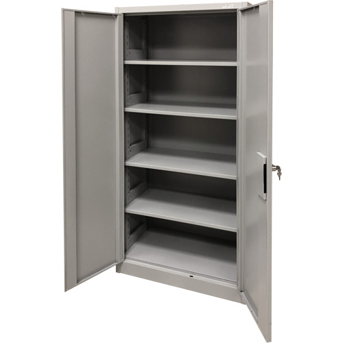 Storage Cabinet, Steel, 4 Shelves, 78" H x 36" W x 24" D, Grey Oxymax Inc