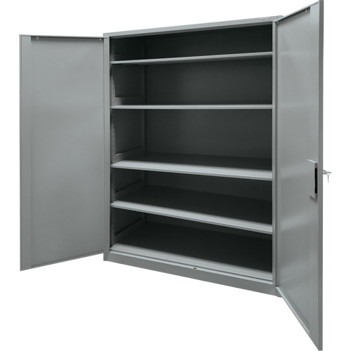 Armoire de rangement, Acier, 4 Tablettes, 78" h x 48" la x 24" P, Gris Oxymax Inc