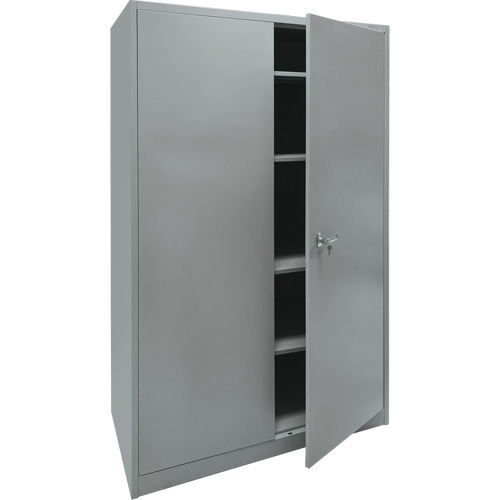 Armoire de rangement, Acier, 4 Tablettes, 78" h x 48" la x 24" P, Gris Oxymax Inc