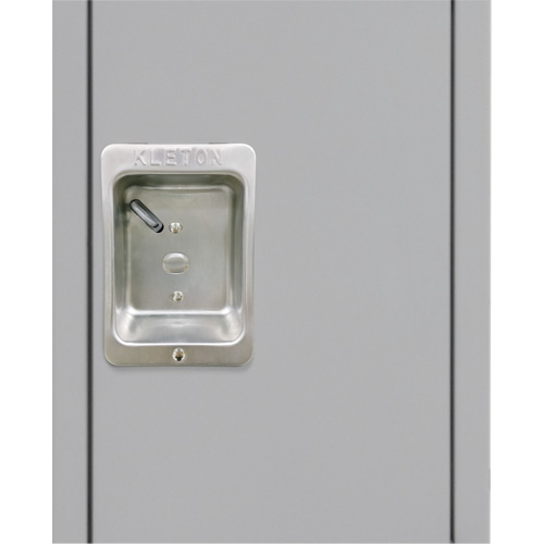 Lockers, 3 -tier, 12" x 18" x 76", Steel, Grey, Knocked Down Oxymax Inc