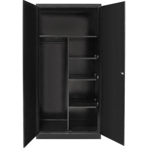 Armoire de rangement combin&eacute;e, 36" la x 18" p x 72" h, Noir Oxymax Inc