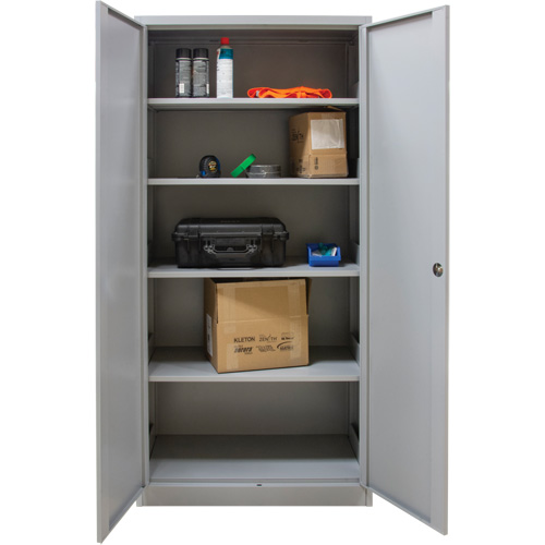 Armoires de rangement Hi-Boy, Acier, 4 Tablettes, 72" h x 36" la x 18" P, Gris Oxymax Inc