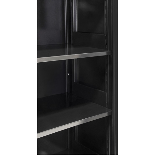 Armoire de rangement Hi-Boy, Acier, 4 Tablettes, 72" h x 36" la x 18" P, Noir Oxymax Inc