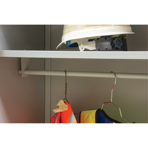 Wardrobe Storage Cabinet, Steel, 36" W x 18" D x 72" H, Grey Oxymax Inc