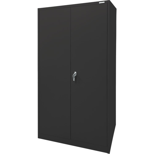 Armoire d'entreposage, Acier, 4 Tablettes, 78" h x 36" la x 24" P, Noir Oxymax Inc
