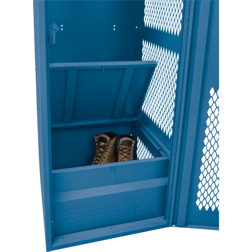 Casier pour &eacute;quipement avec porte, Acier, 24" la x 18" p x 72" h, Bleu fonc&eacute; Oxymax Inc