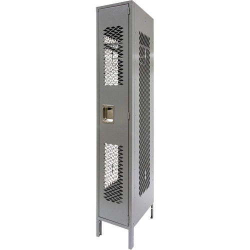 Casiers ventil&eacute;s, 12" x 18" x 78", Acier, Gris, D&eacute;mont&eacute;, Perfor&eacute; Oxymax Inc