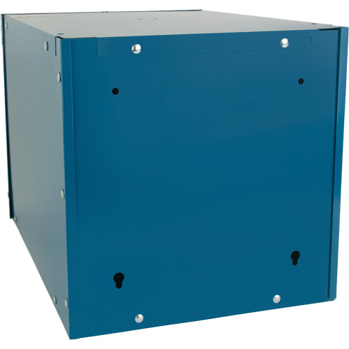 Stackable Cube Locker, 12" x 18" x 12", Steel, Blue, Knocked Down Oxymax Inc