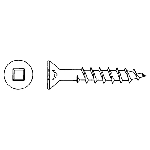 Flat Head Wood Screws, #8 x 1" L, Zinc Plated Oxymax Inc
