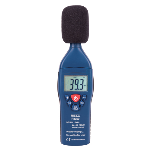 Sound Level Meter with ISO Certificate, 30 - 100 dB/60 - 135 dB Measuring Range Oxymax Inc