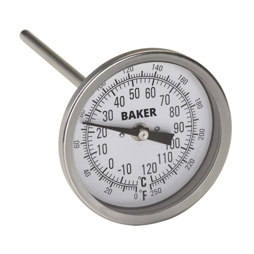 Bi-Metal Thermometers, Contact, Analogue, 0-250°F (-20-120°C) Oxymax Inc