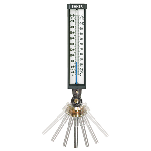 Variable Angle Industrial Thermometers, Contact, Analogue, 30-300 °F (0-149 °C) Oxymax Inc