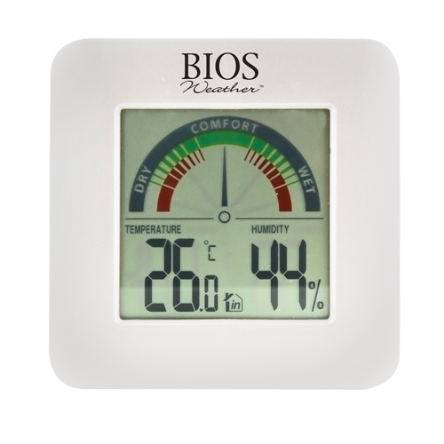 Indoor Hygrometers with BIOS Comfort Scale, Contact, Digital, -58-158°F (-50-70°C) Oxymax Inc