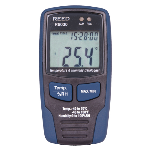 Enregistreurs de donn&eacute;es temp&eacute;rature/humidit&eacute;, 40°C &agrave; 70°C (-40°F &agrave; 158°F) Oxymax Inc