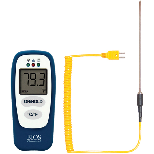 Food Thermometer with HACCP Check, Contact, Digital, -83.2 - 1999°F (-64 to 1400°C) Oxymax Inc