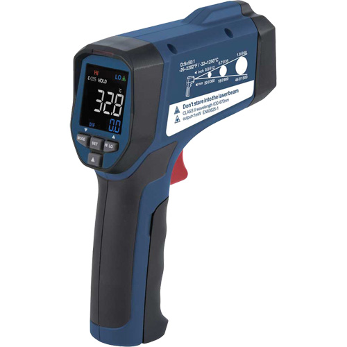 Infrared Thermometer, -26°- 2282° F ( -32° - 1250° C ), 50:1, Adjustable Emmissivity Oxymax Inc