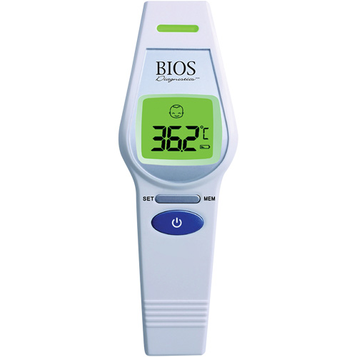 Non-Contact Forehead Thermometer, 0°C - 100.0°C (32.0°F - 212.0°F), Fixed Emmissivity Oxymax Inc