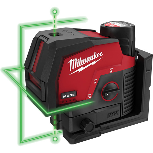 M12 Green Cross Line and Plumb Points Cordless Laser Kit Oxymax Inc