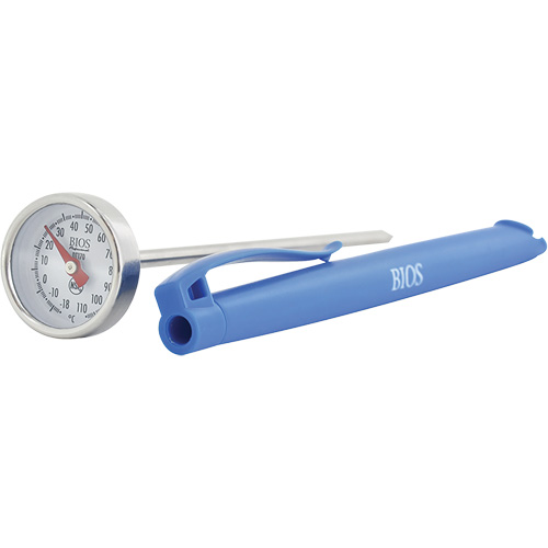 Thermom&egrave;tre &agrave; cadran 1 po/2,5 cm °C seulement avec manchon d'&eacute;talonnage, Contact, Analogique, 0,4-230°F (-18-110°C) Oxymax Inc