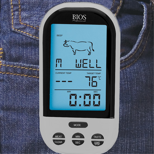 Thermom&egrave;tre &agrave; viande et &agrave; volaille sans fil, Contact, Num&eacute;rique, 32-482°F (0-250°C) Oxymax Inc