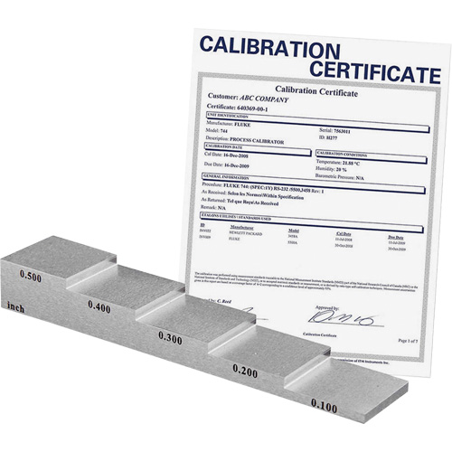 5-Step Calibration Block with ISO Certificate Oxymax Inc