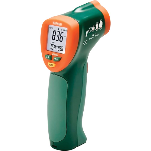 Wide Range Mini IR Thermometer, Non-Contact, Digital, -25-1200°F (-50-650°C) Oxymax Inc