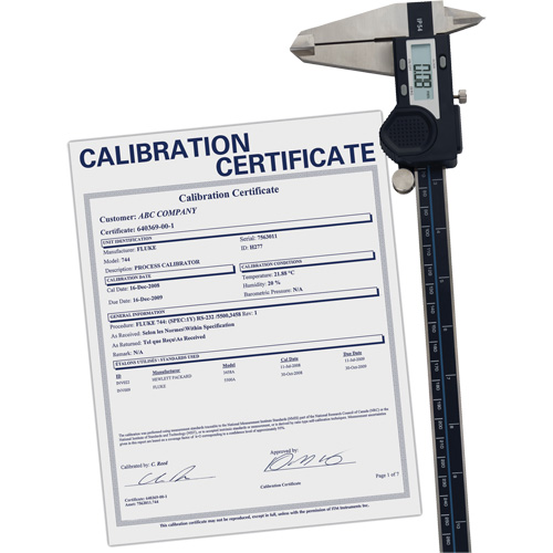 Digital Caliper with Traceable Certificate, 0.0005" (0.01 mm) Resolution, 0" - 12" (0 mm - 300 mm) Range Oxymax Inc