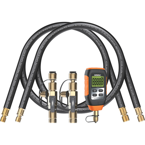 Ensemble d'&eacute;vacuation rapide avec tuyaux, outils de base et vacuom&egrave;tre en micron Oxymax Inc