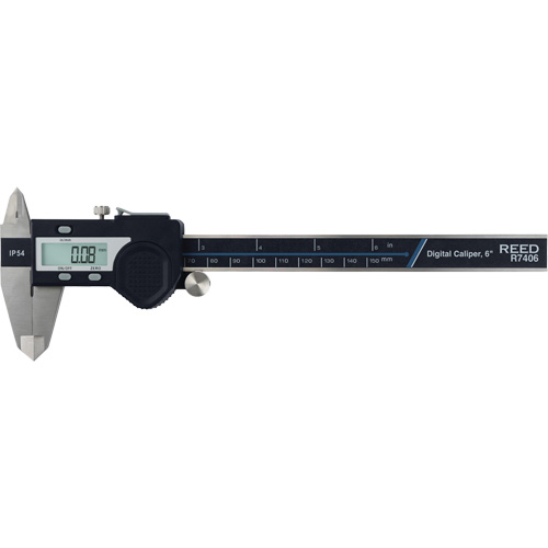 Pied &agrave; coulisse num&eacute;rique de 6" (150 mm), R&eacute;solution de 0,0005" (0,01 mm), 0" - 6" (0 mm - 150 mm) gamme de mesure Oxymax Inc