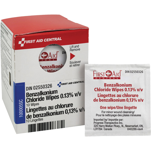 SmartCompliance Refill Benzalkonium Chloride Wipes 0.13% v/v, Towelette, Antiseptic Oxymax Inc