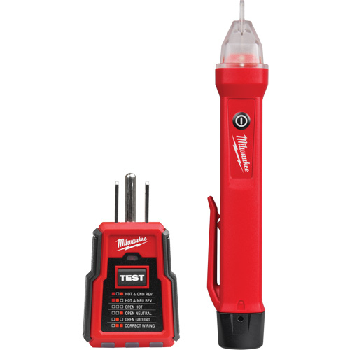Voltage Detector & GFCI Receptacle Tester Kit, 50 V - 1000 V, Display & Sound Alert Oxymax Inc
